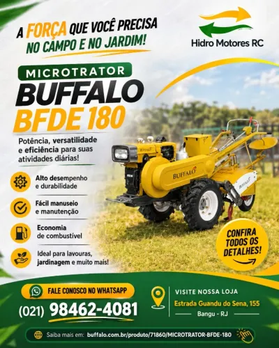 MicroTrator Buffalo BFDE180 - Pronta Entrega