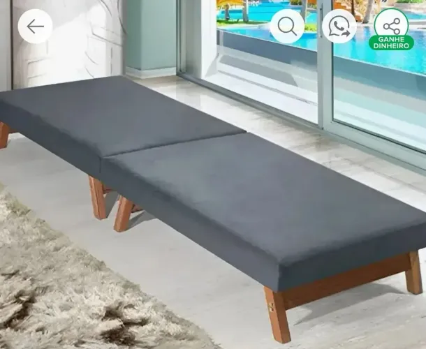 Cama Dobrável Portátil com colchão 1,90x 0,80