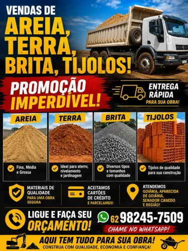Areia terra brita