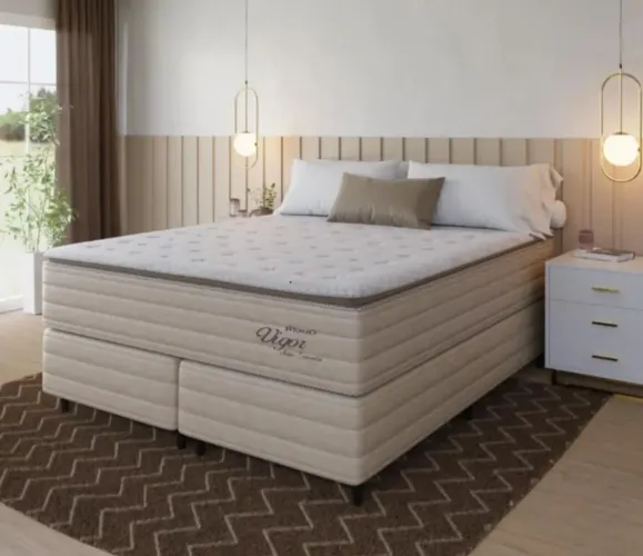 Colchão vigor molas ensacadas com pillow 35 cm de altura conforto intermediário 