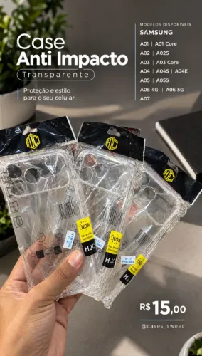 Case Transparente Anti Impacto Samsung Vários Modelos