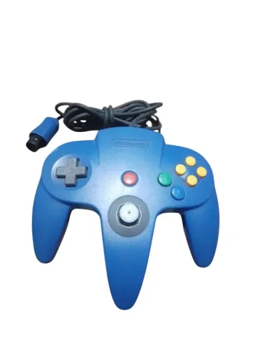 Controle original N64 Nintendo 64 azul Perfeito LEIA O. ANUNCIO