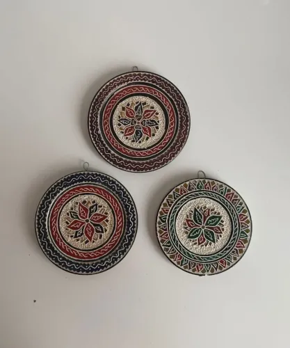 Kit 3 mandalas em Pedra de Ouro Preto MG