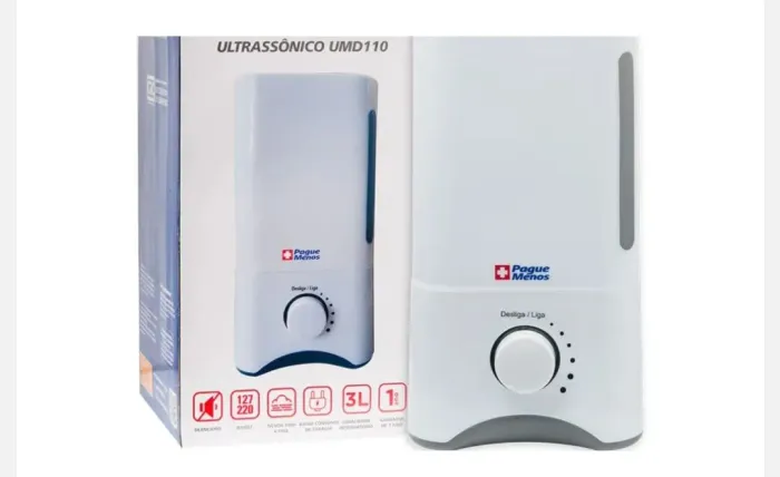 Umidificador De Ar Pague Menos Ultrassônico Umd110 3 Litros.
