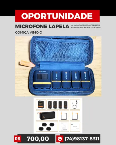 Microfone Lapela Comica Vimo Q