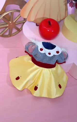 Vestido Infantil Branca de Neve