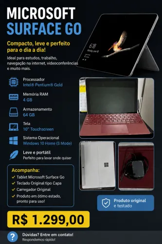 Microsoft surface go notebook