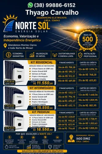 Energia Solar em Montes Claros | Economize até 95% na conta de luz