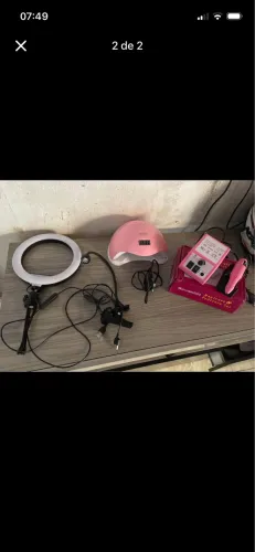 Cabine motozinho lanterna e lanterna ultra violeta