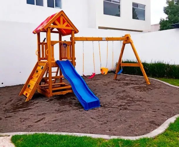 Parquinhos de madeira completo playground sob medida