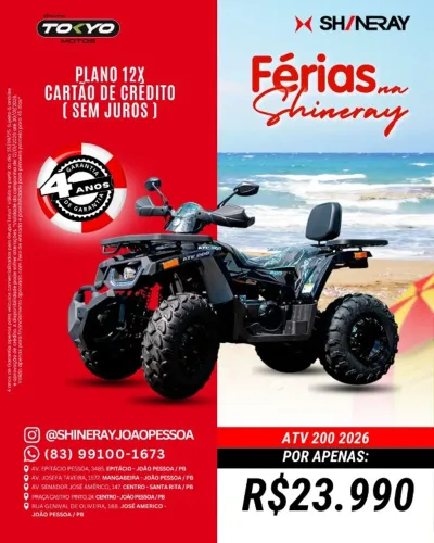 Shineray ATV 200 2026 -  Parcelamos em 12x Sem Juros nos Cartões ou 24x Com juros