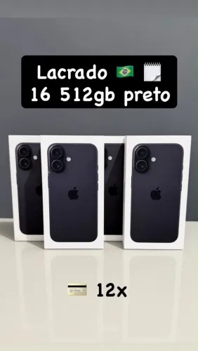 iPhone 16 512gb preto (lacrado)