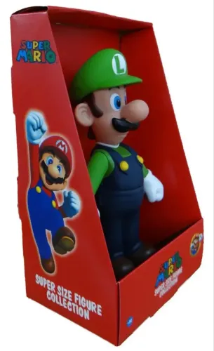 Luigi Super Mario Collection Original Bonecos Grandes 23cm