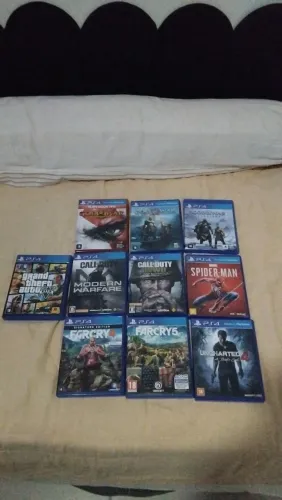 Jogos PS4 Originais - God of War, GTA V, Spider-Man, Far Cry + COD