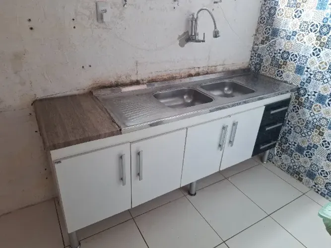 Balcao de cozinha c pia armário
