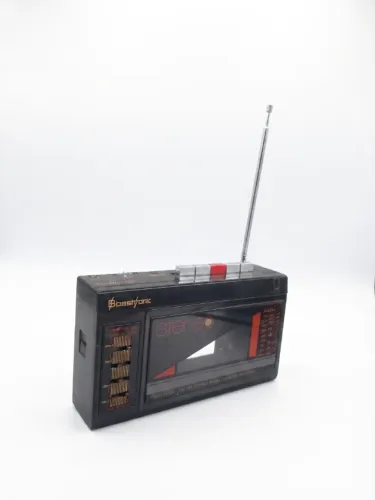 RÁDIO GRAVADOR RETRÔ PORTÁTIL BASHSONIC AM/FM EQUALIZADOR