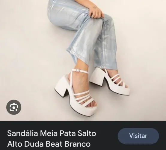 Sandália meia pata salto