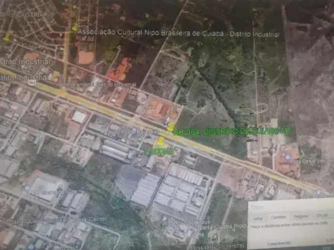 Area c/ 7.200m2, frente pra BR-364, Distrito Industrial, Cuiabá-MT