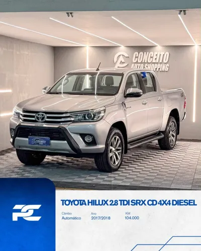 Toyota Hilux CD SRX 4X4 2.8 TDI 16V Diesel Aut. 2018