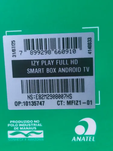 Smart box android tv izy play