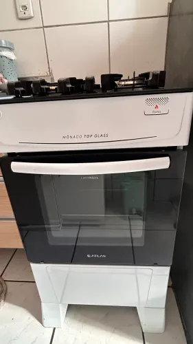 Fogão Atlas Mônaco Top Glass 4 Bocas Branco - Ótimo Estado