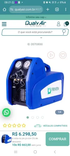 Vendo recolhedora de gás