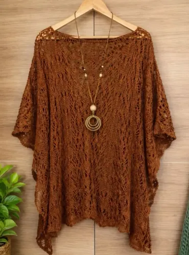 LINDOS PONCHOS EM TRICOT 100% ARTESANAL