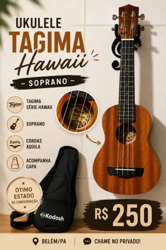Ukulele Soprano Tagima série  Hawaii