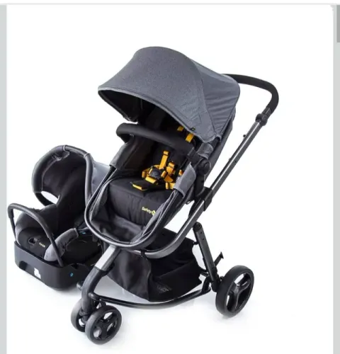 Kit Completo Carrinho de Bebê Safety 1st Mobi Trio Grey Sport + Bebê Conforto e Base