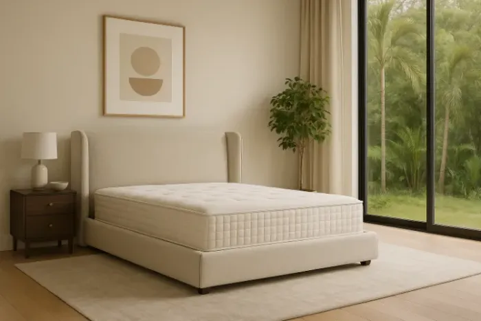 Cama Queen "Linea" (Bed & Room) - excelente estado (colchão não incluso)