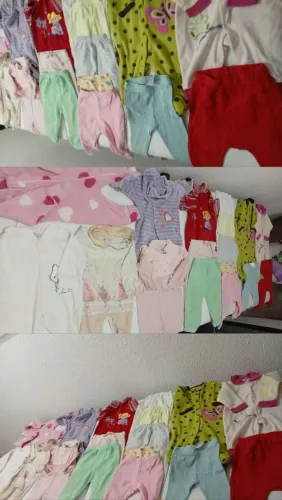 Roupas de bebê feminina com redutor de berço