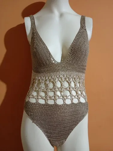 bodysuit maiô crochê sdh handmade de luxo - importado da grécia