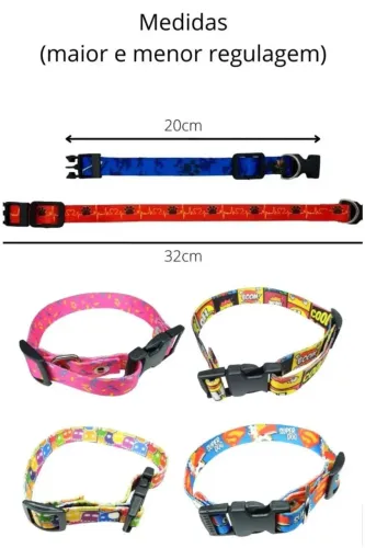 Coleira para seu amigão. Cores sortidas