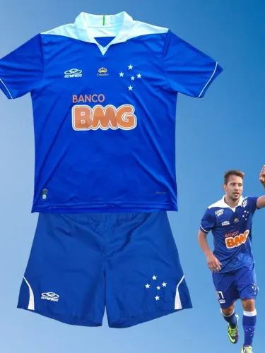 Kit Cruzeiro 2013 Olympikus Camisa 1 e Shorts