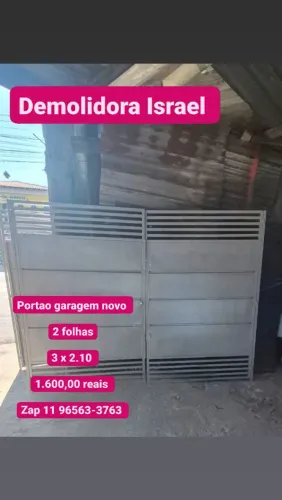Portao garagem  abrir  2 folhas 