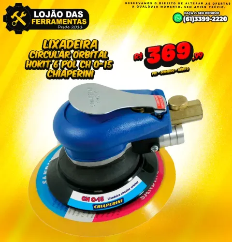 Lixadeira Circular Orbital Hokit 6 Pol Ch 0-15 Chiaperini