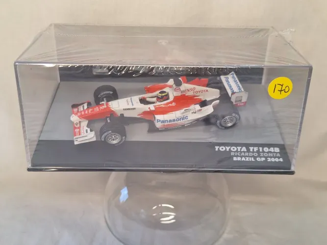 Carrinho Miniatura Fórmula 1 Lacrado c/fascículo Toyota TF104B Ricardo Zonta GP 2004