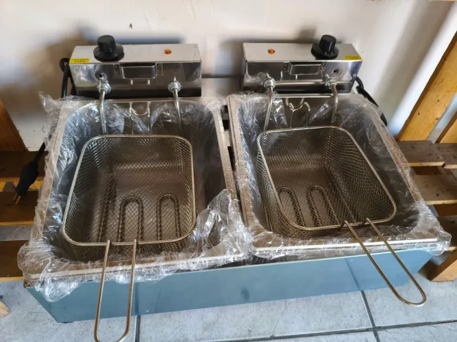 Fritadeira elétrica 2 cubas 14 litros