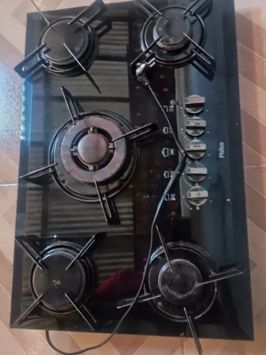 Fogão Cooktop 05 bocas a gás elétrico