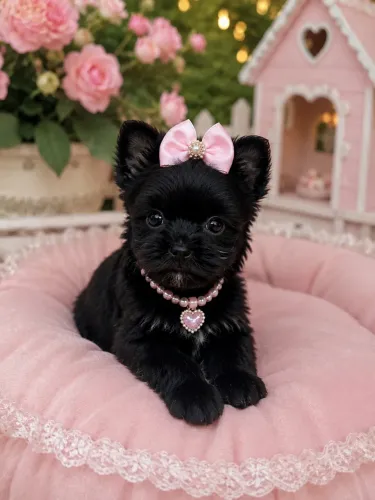 Extraordinária filhote de yorkshire micro fêmea black 