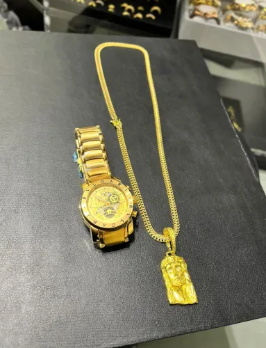 Relógio Bulgari + Corrente e pingente Moeda antiga