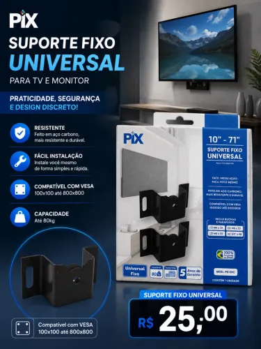 Suporte Fixo universal de tv 10 A 71 Polegadas