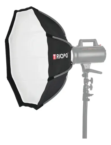 Octabox Triopo K2 120cm Montagem Bowens Com Grid Prateado