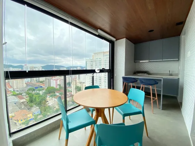 Apartamento para aluguel no Boqueirão em Santos.