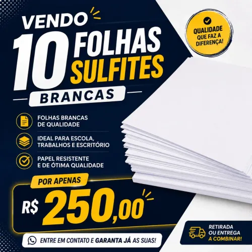 10 folhas sulfite branca
