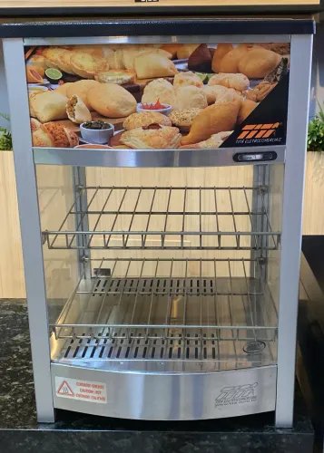 Estufa salgado pão de queijo VERTICAL VAPOR 06 BAND VIDRO RETO 