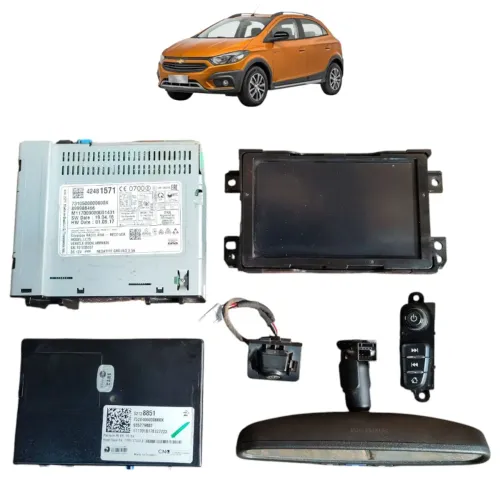 Kit Multimídia Mylink 2 Gm Onix Prisma 2017 2018 2019 Preto