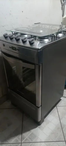 FOGÃO BRASTEMP ATIVE! TIMER 4 BOCAS INOX EM BOM ESTADO