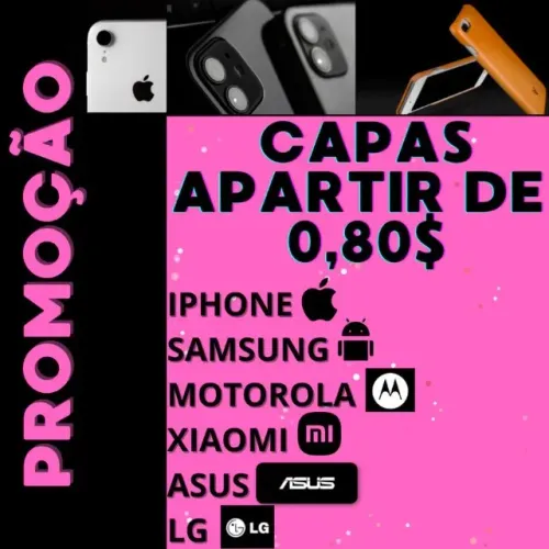 Kit 100 Capas Capinhas Cases Diversos Modelos Atacado Revenda e Lojistas -Promoção Padrão