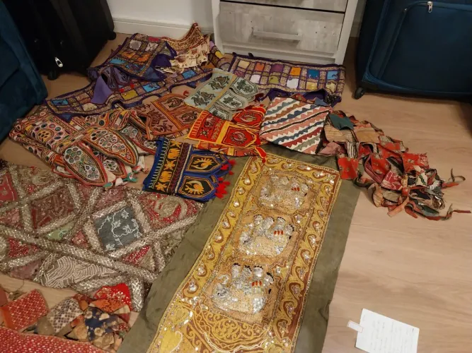 Lote De Decoração Indiana Artesanal - Várias Peças Únicas